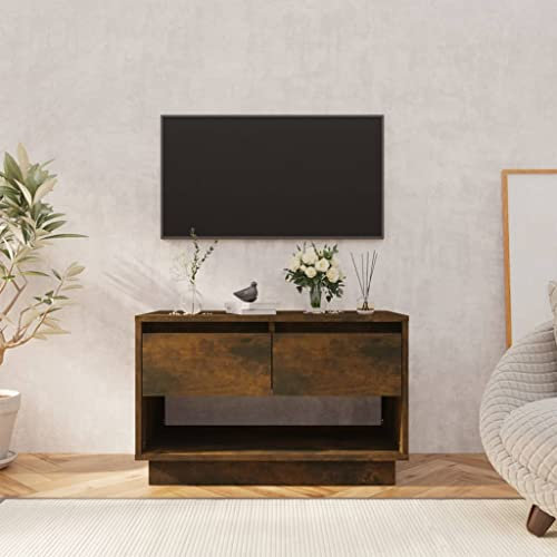 TV-Schrank, TV Lowboard Fernseher Fernseher Schrank TV Aufsatz Mit Stauraum Geeignet für Wohnung Schlafzimmer Wohnstube Räuchereiche 70 x 41 x 44 cm Holzwerkstoff