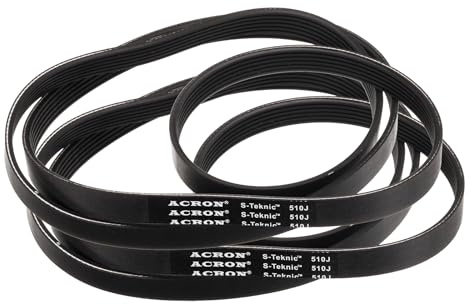 sourcing map 2pcs 510J6 PJ V-Ribbed Belt 6 Ribs 51 Length x 0.55 Width x 0.14 Height, EPDM Rubber Poly V Belt, Multi Wedge Micro V Belt