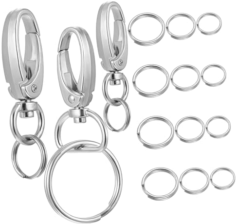 CIYODO 1 Satz Hundemarken Clips mit Passenden Ringen Geschirre Langlebige Edelstahl Clips Personalisierbare Erkennungsmarken für Hunde und Katzen Einfach zu Wechseln
