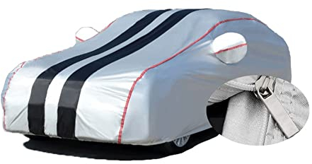 Autoplane Wasserdicht Atmungsaktiv Passend Für VW Touran 2003–2024, mit Reißverschluss und Oxford-Stoff Draussen Autoplane, Vollgarage Autoabdeckung für Schnee Regen Staub Hagel Schutz(A)