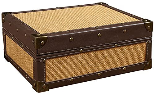 WOYZDQ Geschenk Vintage-Zigarrenkiste, Schreibtisch-Aufbewahrungsbox aus Zedernholz für 50 Zigarren, zweischichtiger Vier-Zonen-Hohldesign-Zigarren-Humidor Zigarren Humidore