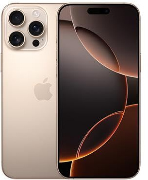 Apple iPhone 16 Pro, 512GB, Desert Titanium (Renewed)
