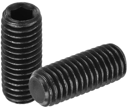 sourcing map Lot de 10 vis sans tête à six pans creux M8 x 20 mm en acier inoxydable 304 pour poignées de porte, réparation de luminaires, noir