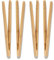 4 Pcs Reusable Bamboo Toast Tongs, Wooden Tongs, 18cm/7 Inch with Anti-Slip Design for BBQ Fried Food, Bread, Tea