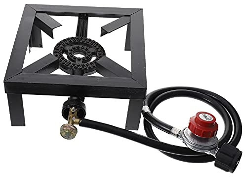 Happyyami Réchaud à Portable Fonte Pour Camping Avec Et Régulateur Brûleur Puissant Pour Extérieur Et Jardin