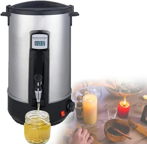 ZHJOPP Fusor de Cera para Hacer Velas, Olla eléctrica de Acero Inoxidable para Cera de Soja, Calentador de Cera de parafina, Ideal para salón de Belleza (20L)
