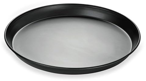 10 teglie per pizza, rotonde, in lamiera blu, con bordo bordato, Ø 26 cm