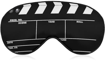 Bequemer Augenschutz für die Nacht, Nickerchen, Augenabdeckung mit Filmklappe, weicher, elastischer Riemen für Damen und Herren