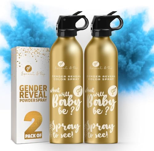 Gender Reveal Smoke Bombs Set - 2 Pcs Gender Reveal Fire Extinguisher for Unforgettable Baby Gender Reveal Ideas - Baby Boy Reveal Party Ideas for Gender Reveal Decorations - (Blue, 150g)