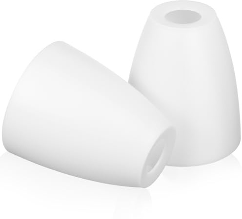 NUOBESTY 2Er pack Lampenschirm Ersatz Aus Kunststoff Weiß Lampenschirm Für Tischlampe Und Schreibtischlampe Offene Öffnung E14-Sockel Für Wohn- Und Arbeitszimmer