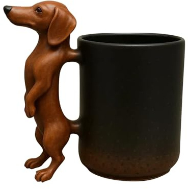 Dachshund Mug,Creative 3D Animal Shape Ceramic Mug,Adorable Funny Sausage Dog Tea Coffee Mugs, Dogs Lover Gifts for Women Fathers Day
