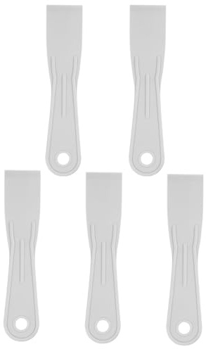 sourcing map 5 raschietti per stucco da 4,1 cm di larghezza, 1,7 mm, in plastica, sottili, flessibili, per nastrare cartongesso, spalmare, dipingere, graffiare, grigio