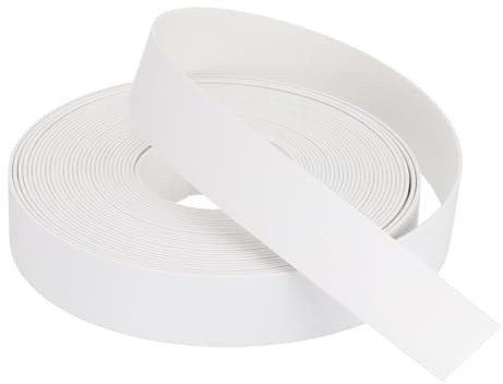 QUARKZMAN Cinta de borde blanco de 25 pies x 7/8 pulgadas Cinta de chapa | preencolada flexible, para bordes de contrachapado, con adhesivo termofusible, para restauración de muebles
