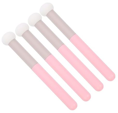 Healvian 4pcs Mushroom Head Concealer Brush and Beauty Sponge Set, Small Multifunctional Makeup Applicators for Dry and Wet Use, Seamless Blending Tools under Eye Concealer and Face