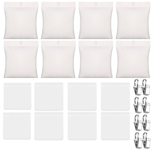 Lymshine 8 Stück Vorhang Beschwerer Outdoor, Groß Gewichtstasche für Außenvorhänge mit 10 Clips 8 PE Beutel, Tragbare Gewicht Tasche, für Garten Pavillon Terrasse Vorhänge