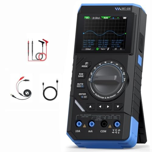 Oscilloscope multimètre amélioré DST-210 DST-201 3 en 1 numérique Oscilloscope multimètre, 19999 comptes, 48 Msps écran d'affichage couleur 7,1 cm