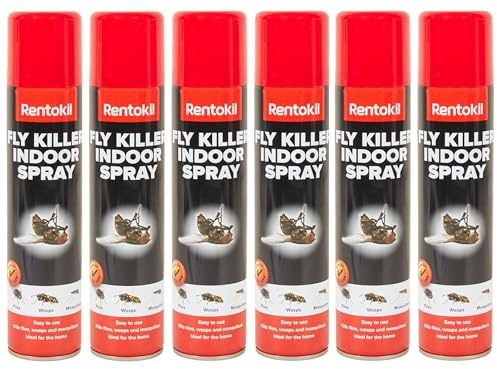 Bazaarist - Rentokil Fly Killer Indoor Spray 300ml | Fast-Acting Aerosol Insecticide for Flies, Wasps & Mosquitoes | Home Pest Control (6PCS)