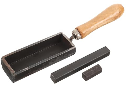 DEARMAMY Molde de Fundición de Hierro para Lingotes Forma de Tira Molde Resistente y Duradero para Plata con Ranura para Metal y Refinar Metales