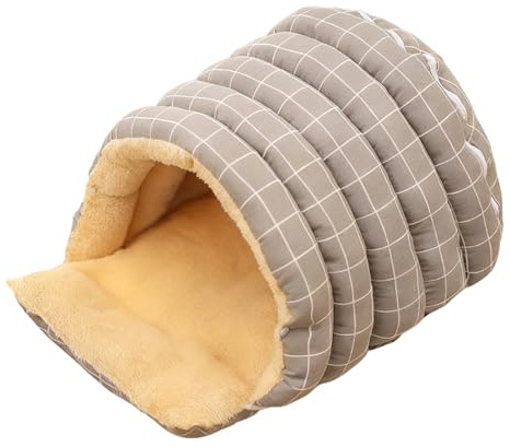 Cuccia coperta per gatti – Rifugio lavabile e antiscivolo | Cuccioli di animali domestici semichiusa design a cupola, per cuccioli, gattini, piccola area giochi per animali domestici, inverno, Natale
