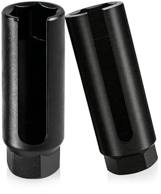 YOUZMY 2 chiavi con sensore di ossigeno a bussola, sonda lambda 22 mm (7/8) – sensore di ossigeno bussola 1/2 e 3/8, strumento sonda lambda con fessura laterale per riparazione auto