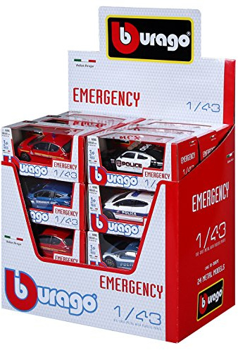 Bburago Maisto France 30074 – Miniatur-Fahrzeug – Street Fire Emergency – Maßstab 1:43 – Zufälliges Modell