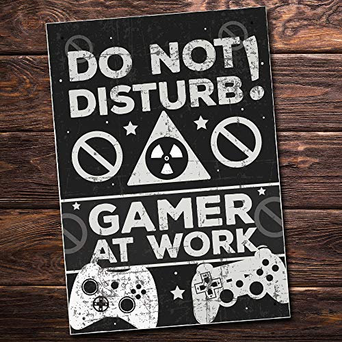 RED OCEAN Gaming Boys Bedroom Door Do Not Disturb Sign Plaque Birthday For Gamer Son Brother Dad Man Cave Gift