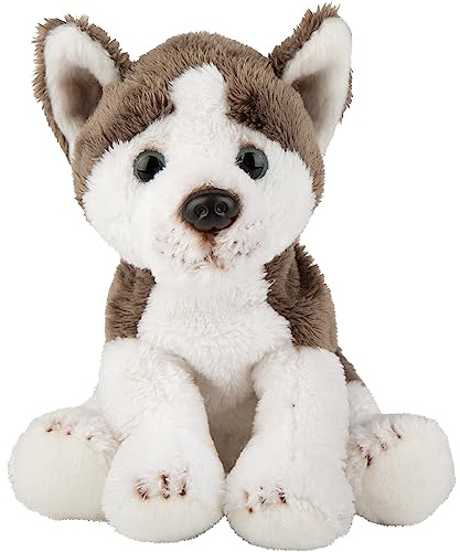 Suki Gifts 12140 Naturgetreuer Siberischer Husky Hund Kuscheltier, mehrfarbig