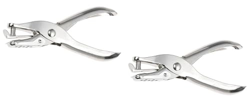 Perforatore a Pinza Singolo Foro, Bucatrice per Fare Cerchi, Perfetta da Utilizzare a Casa, in Ufficio e a Scuola (2, Argento, 6mm)