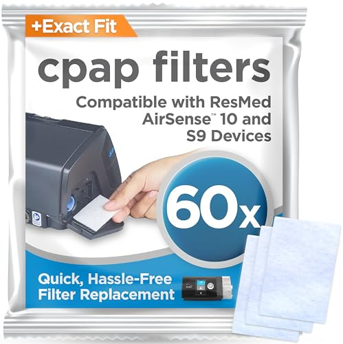 resplabs CPAP Filter kompatibel mit AirSense 10 und AirCurve 10-60 Stuck Einweg-Ersatzfilter - Auch passend fur S9 Serie