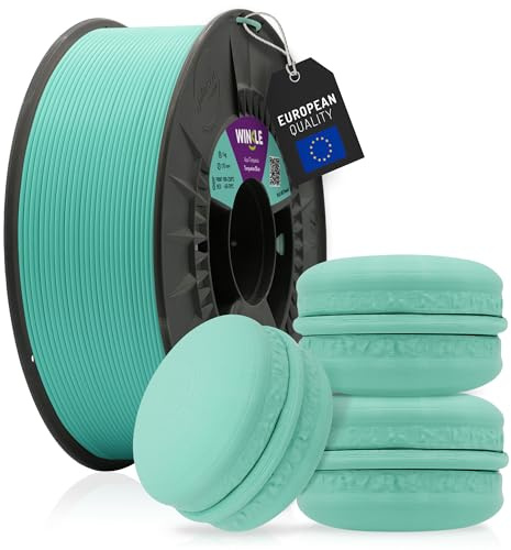 WINKLE PLA HD Pastell Filament 1.75mm Türkisblau, 300g Spule, 3D Drucker Filament Kompatibel mit FDM Druckern, 3D-Druckmaterialien, Maßgenauigkeit +/- 0.05mm, Leicht zu Bedrucken