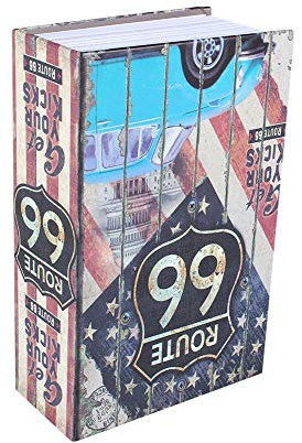 Scatola per Libri Nascosta, Cassetta di Sicurezza Nascondi Dizionario Segreto Denaro Contenitori Nascosto Libro Sicuro Scomparto con 2 Chiavi per Monete Gioielli Contante(American Dream Type)