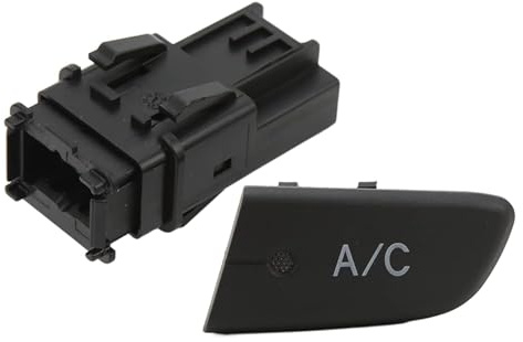 Pulsante Dell'Interruttore Del Climatizzatore Per Auto, Pulsante Interruttore Di Controllo Condizionatore D'Aria A/C Con Cappuccio, Nero 6554KX Adatto per C1 107 MK1