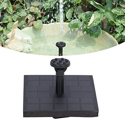 Solar Wasserpumpe,7V 1.4W monokristallines Silikon quadratisch automatisch schwimmend Outdoor Wasserlandschaft Brunnen Solar Vogelbad Springbrunnen Pumpe mit 8 Düsen für Garten, Teiche, Pool,