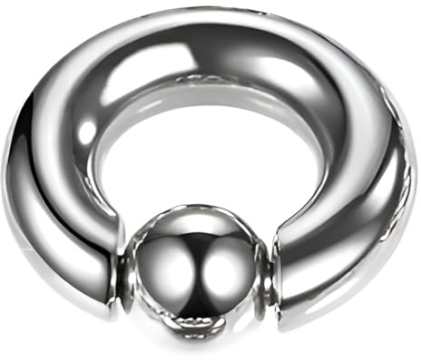 Decentraland 1 Stück Silber 4G Edelstahl Nase Septum Ohrringe Nippel Captive Bead Ring Federkugel Ringe Werkzeug Oberfläche Piercing Schmuck für Männer und Frauen 12–16 mm