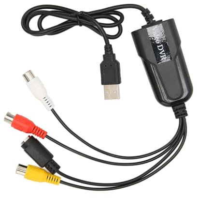 Convertisseur de Périphérique de Carte de Vidéo pour USB Mini DVD VHS VCR Hi8 Player Tape Pc Camera TV, Transformateur, Carte de Vidéo USB, Hi8 VCR VHS vers Convertisseur de