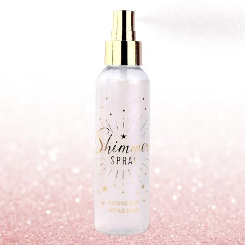 VOLLUCK Glitzer Spray – 110 ML Glitter Spray für Haare, Gesicht, Körper & Kleidung – Einfach aufzutragen & auszuwaschen – Für Party, Festival, Karneval, Weihnachten (Hellrosa)