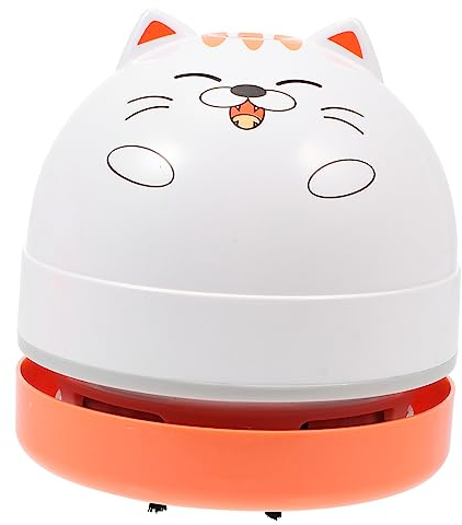 TOPBATHY Portable Mini Rechargeable Vacuum Cleaner Usb Wireless Desktop Dust Collector Animal Pattern Cat Design Compact Handheld Cleaner for Home and Car Use