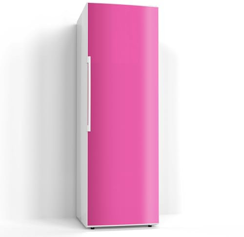 DEQORI Magnetfolie für Kühlschrank 60x180 cm | Unifarben - Rosa | dekorative Magnetmatte Gefrierschrank Schutz | Magnet Deko-Folie selbstklebend, magnetisch & wasserabweisend