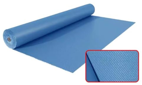 Manta de soldadura ignífuga resistente para protección térmica, ignífuga, resistente al calor, cortina de soldadura, 50 m x 2 m (azul 0,4 mm)