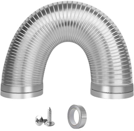 MagiDeal Range Hood Exhaust Hose Exhaust Duct Universal Easy to Install Versatile Aluminum Foil Ducting Exhaust Hose for Laundry Room, 15cmx200cm