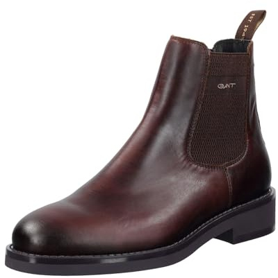 GANT FOOTWEAR Herr PREPDALE Chelsea stövlar, mörkbrun, 44 EU, Mörkbrun, 44 EU