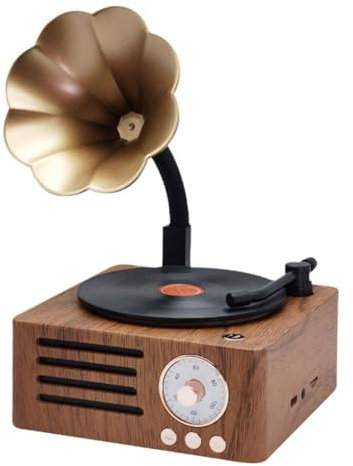 Gift Atomic Vinyl Bluetooth Speaker Wood Grain Mini Retro Portable Speaker Quality High B6 Bluetooth U6J2 Retro