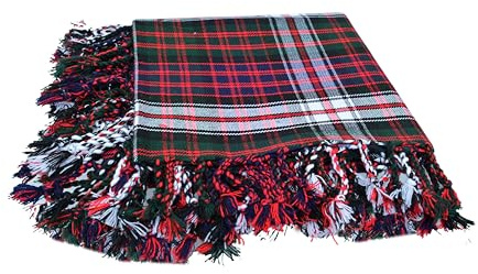 House of Scottish Schottisches Schottenkaro, Kilt-Fliege, kariert, Größe 121,9 x 121,9 cm, mit Fransen, in verschiedenen Tartans