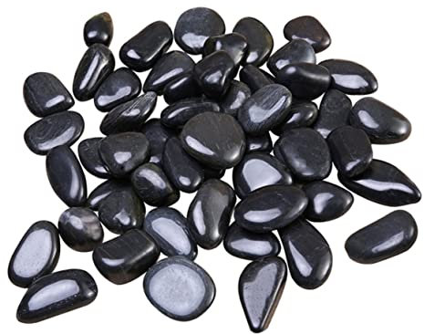 MOBUTOFU Black Natural Landscape Rocks and Flowerpot Pebbles 2-4cm Size Aquarium Decorative Gravel for Garden and Vase Landscaping 2lb Pack Reusable Small Decorative Stones