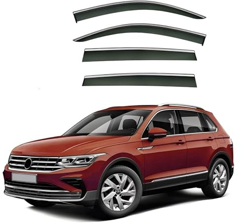 LYYFCB 4 Stück Windabweiser für VW Tiguan MK2-AD/BW 2017 2018 2019 2020 2021 2022 2023 2024, Autofenster Regenschutz Regenabweiser Auto Zubehör