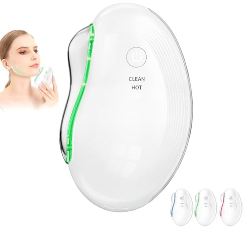 Elektrisches Gesichtsmassagegerät mit Mikrostrom, 3-Farben-Lichttherapie & Vibration, Anti-Falten, Hautstraffung & Verjüngung, inklusive Wärme, LCD-Bildschirm und Multifunktion für das Gesicht