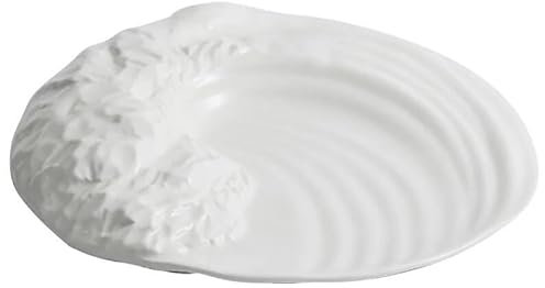 Windmilne Unregelmäßiger Keramik-Essteller, Restaurant, reinweiß, Dessertteller, Spaghettiteller, Salatteller (A, 9,4 Zoll, Einheitsgröße)