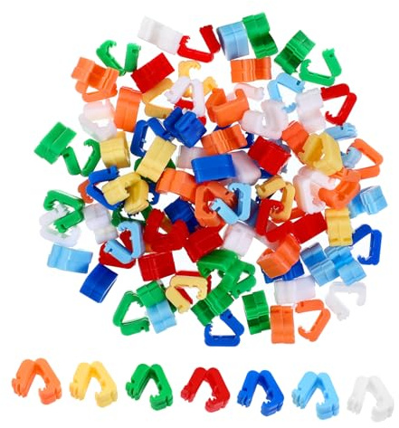 Toyvian 100pcs Plastic Balloon Clips Balloon Tie Accessories for Birthday Wedding Party Decorations Easy to Use for Quick Knotting for Holiday Events