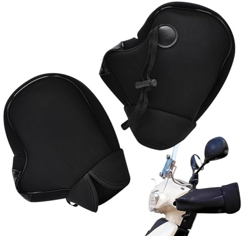 Guantes de motocicleta para hombre – Mangueras más cálidas con mango | Manoplas de manillar de bicicleta, para montar en invierno, ciclismo, carreras, motocicleta al aire libre