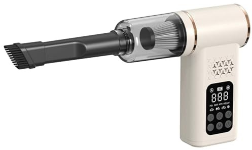 WLDOCA Aspirateur de Voiture sans Fil 5 en 1, gonfleur de pneus Portable avec lumière LED et manomètre numérique pour Voiture, Maison, Poils d'animaux, Moto, balles,B